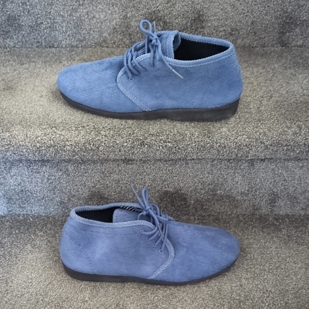 Stylish Blue Women's Corduroy Ankle Boots